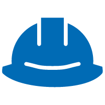 Blue work hat icon